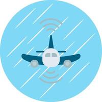 Aeroplane Flat Circle Icon Design vector