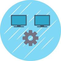 Multitask Flat Circle Icon Design vector