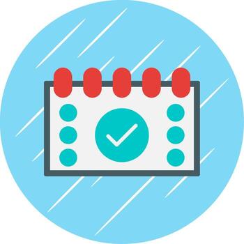 Tasks Flat Circle Icon Design vector