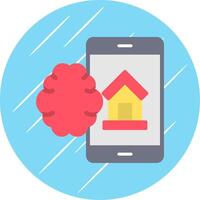 Smart Home Flat Circle Icon Design vector