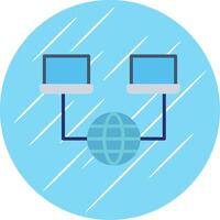 Network Flat Circle Icon Design vector