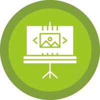 Slideshow Line Shadow Circle Icon Design vector