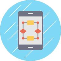 Algorithm Flat Circle Icon Design vector