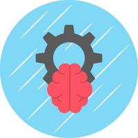 Brain Flat Circle Icon Design vector