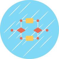 Algorithm Flat Circle Icon Design vector