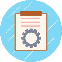 Project Management Flat Circle Icon Design vector