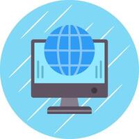 en todo el mundo plano circulo icono diseño vector