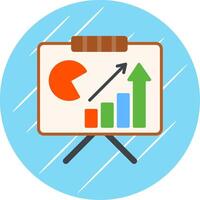 Bar Analytics Flat Circle Icon Design vector