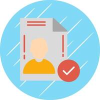 File Approved Flat Circle Icon Design vector