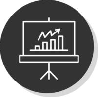 formación línea sombra circulo icono diseño vector