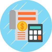 Budget Flat Circle Icon Design vector