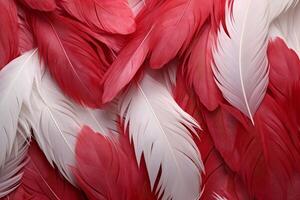 Red Feathers Background, red and white feathers pattern, feathers background, feathers wallpaper, bird feathers pattern, photo