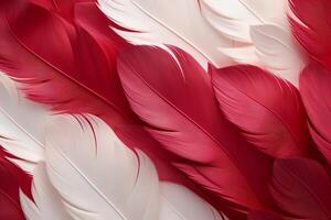 Red Feathers Background, red and white feathers pattern, feathers background, feathers wallpaper, bird feathers pattern, photo