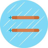 Sticks Flat Circle Icon Design vector