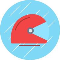 Helmet Flat Circle Icon Design vector