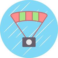 Paragliding Flat Circle Icon Design vector