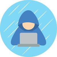 Hacker Flat Circle Icon Design vector