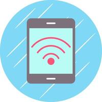 Wifi plano circulo icono diseño vector