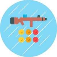 Paintball Flat Circle Icon Design vector