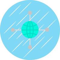 Networking Flat Circle Icon Design vector
