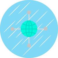 Networking Flat Circle Icon Design vector