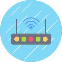 Wifi Router Flat Circle Icon Design vector