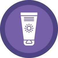 Sun Cream Line Shadow Circle Icon Design vector