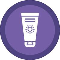 Sun Cream Line Shadow Circle Icon Design vector