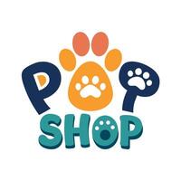 Pet shop logo illustration vector