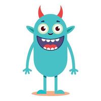 A minimalist Carton Character with smile flat style illustration vector