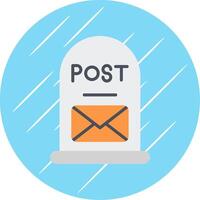 Post It Flat Circle Icon Design vector