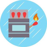 Matches Flat Circle Icon Design vector