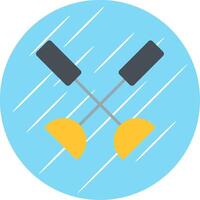 Paddle Flat Circle Icon Design vector