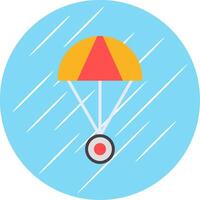 paracaidismo plano circulo icono diseño vector