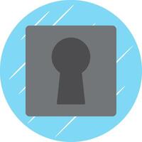 Keyhole Flat Circle Icon Design vector