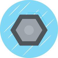 Nut Flat Circle Icon Design vector