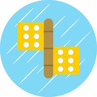 Hinge Flat Circle Icon Design vector