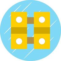 Hinge Flat Circle Icon Design vector