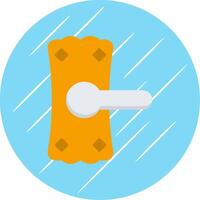 Door Handle Flat Circle Icon Design vector