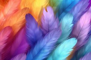 arco iris vistoso mullido guacamayo plumas fondo, plumas fondo, vistoso plumas fondo de pantalla, guacamayo pájaro plumas patrón, foto
