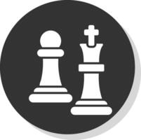 ajedrez plano circulo icono diseño vector