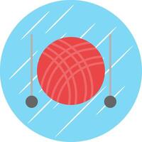 Knitting Flat Circle Icon Design vector