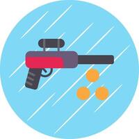 Paintbal Flat Circle Icon Design vector