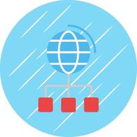 Social Network Flat Circle Icon Design vector