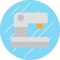 Sewing Machine Flat Circle Icon Design vector