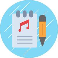 Songwriter Flat Circle Icon Design vector