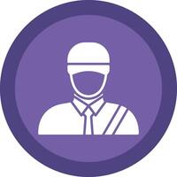 Postman Line Shadow Circle Icon Design vector