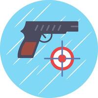 Shooting Flat Circle Icon Design vector