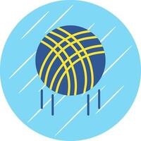 Volleyball Flat Circle Icon Design vector