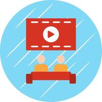 Cinema Flat Circle Icon Design vector